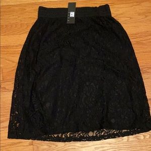 Black lace skirt